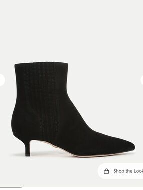 Veronica Beard Lisa Kitten Heel Ankle Boot Black Suede 1.75-inch Bootie 9.5M New